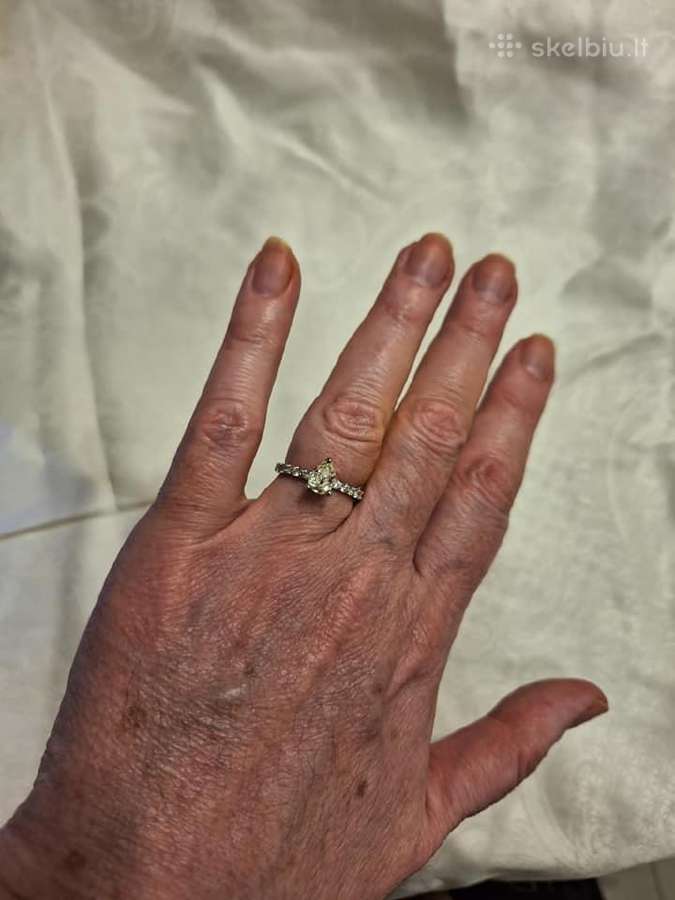 Aukso žiedas su deimantais (1,15ct) - nuotraukos Nr. 8