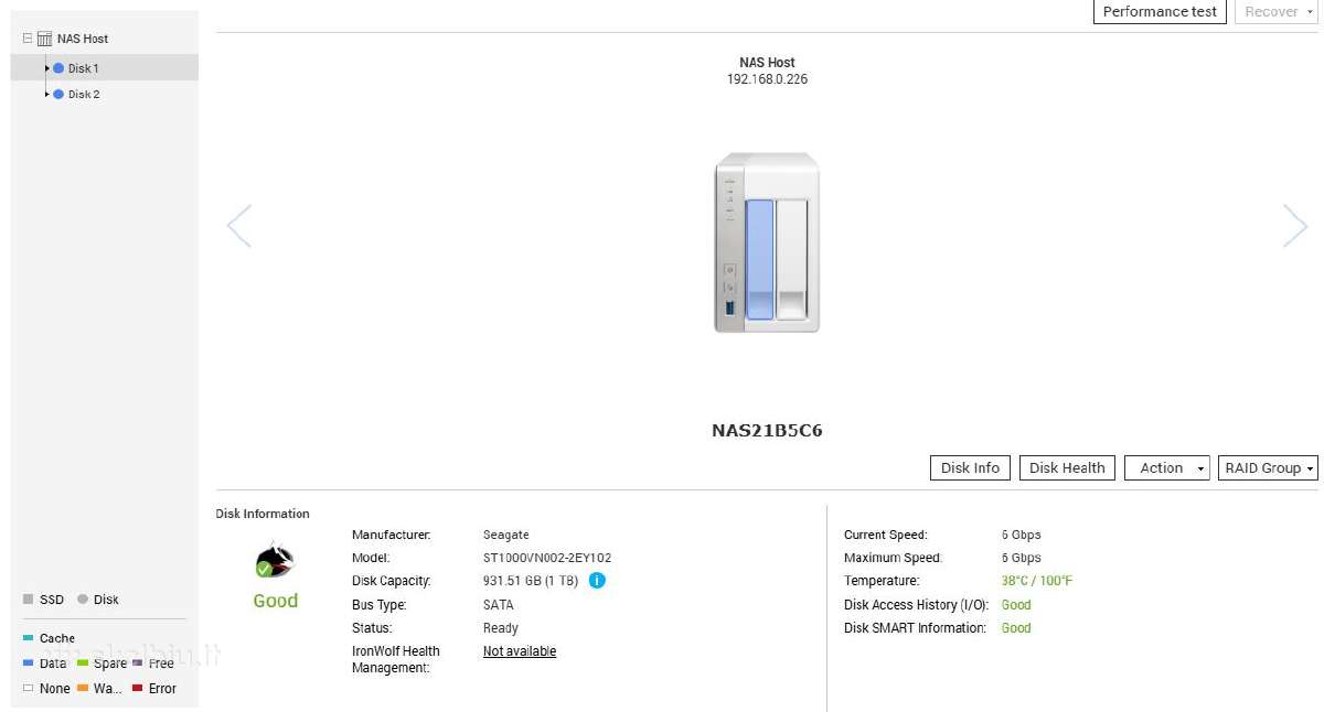 Qnap Ts-231p 2x1tb Nas - nuotraukos Nr. 5