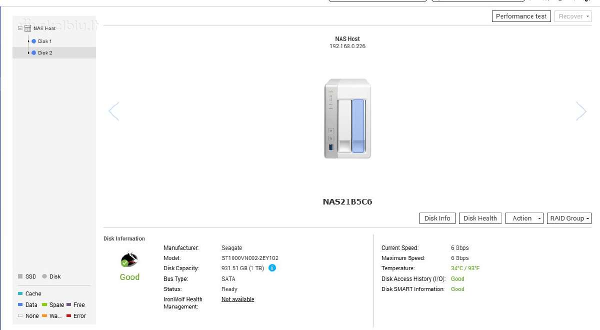 Qnap Ts-231p 2x1tb Nas - nuotraukos Nr. 6