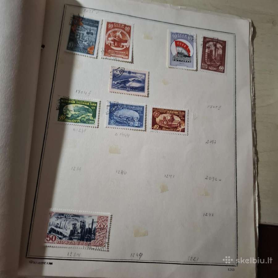 Senas Ssrs pašto ženklų albumas - nuotraukos Nr. 4