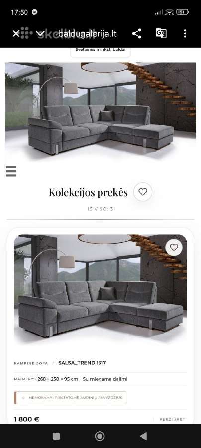 Minkstas kampas, kampinė sofa. ,Salsa trend - nuotraukos Nr. 18