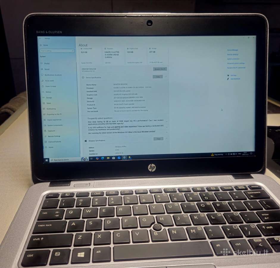 Hp Elitebook 820 G3 + Docking + nauja baterija - nuotraukos Nr. 4