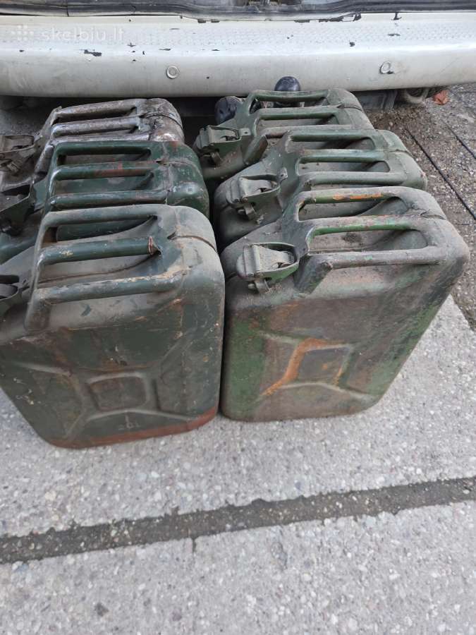 Metaliniai kariniai kanistrai 20 L–6 vnt. - nuotraukos Nr. 2