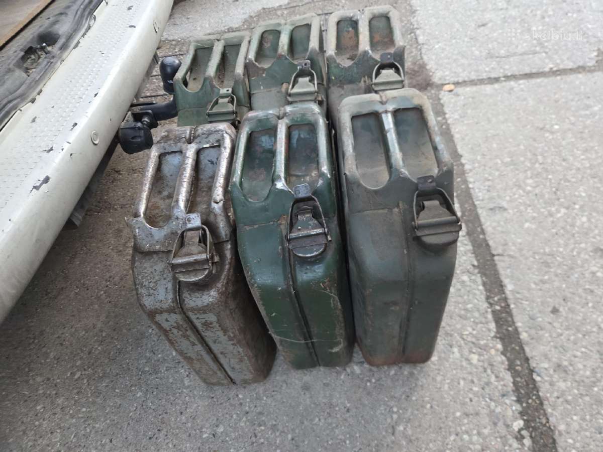 Metaliniai kariniai kanistrai 20 L–6 vnt. - nuotraukos Nr. 3