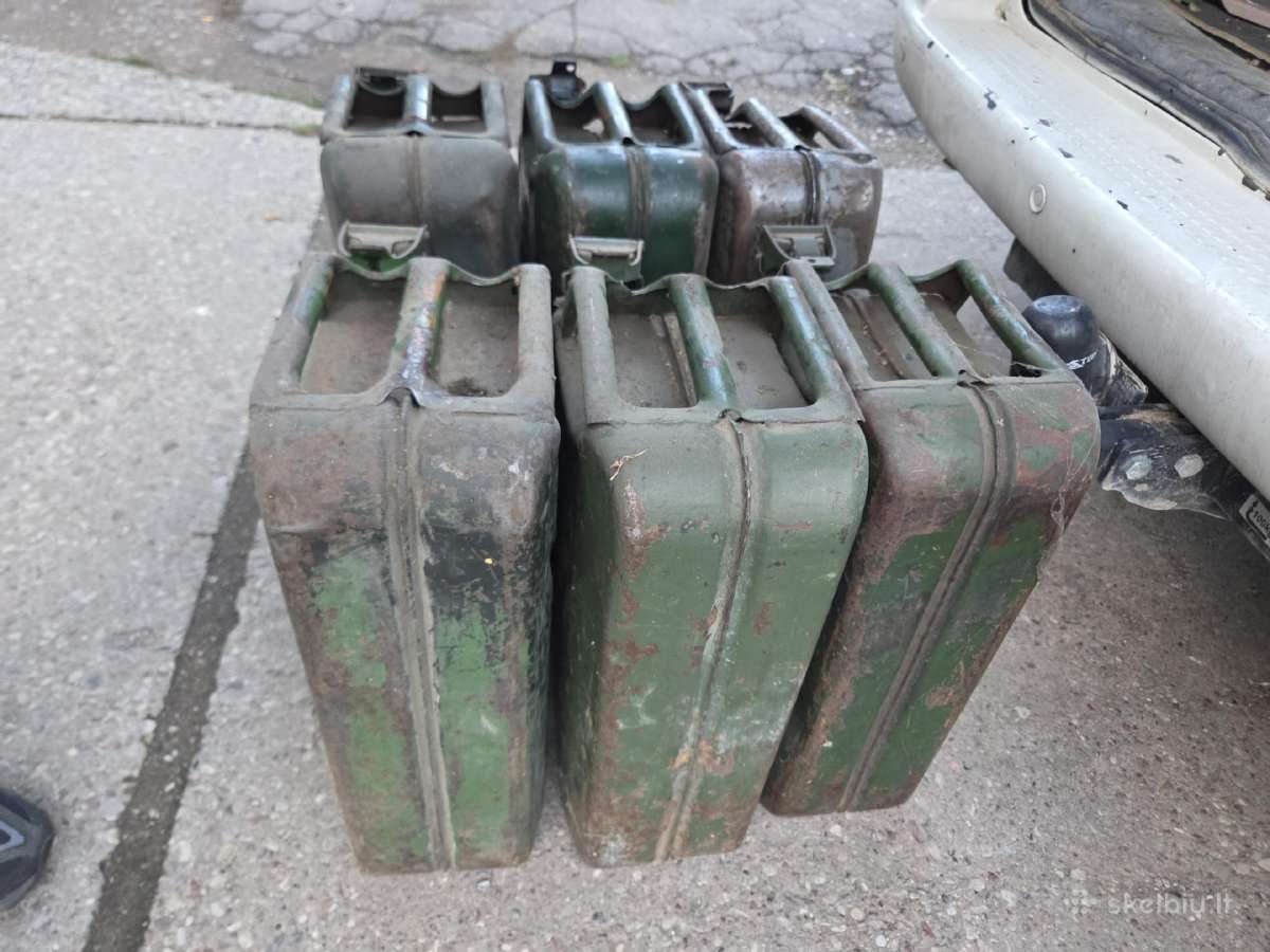 Metaliniai kariniai kanistrai 20 L–6 vnt. - nuotraukos Nr. 4