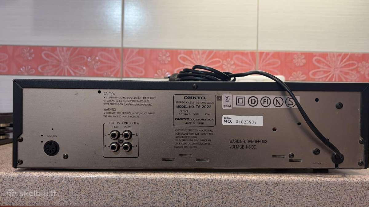 Kasetinė deka Technics; onkyo - nuotraukos Nr. 9