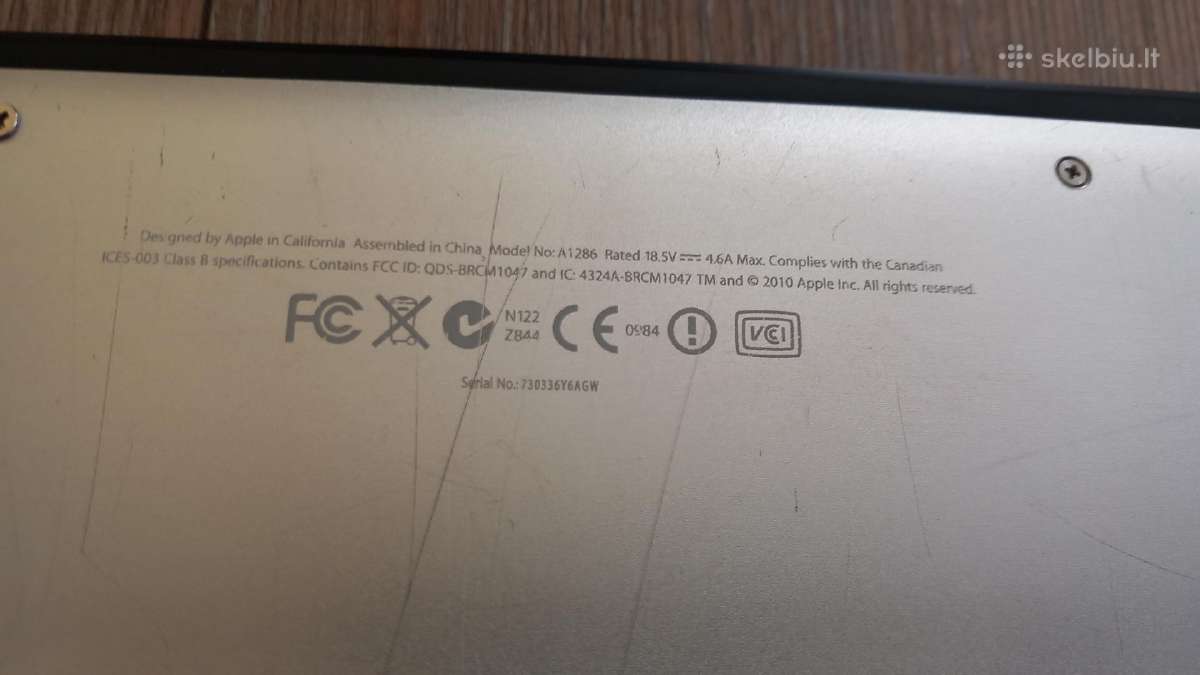 Apple MacBook Pro 15-inch, Mid 2010 - nuotraukos Nr. 5