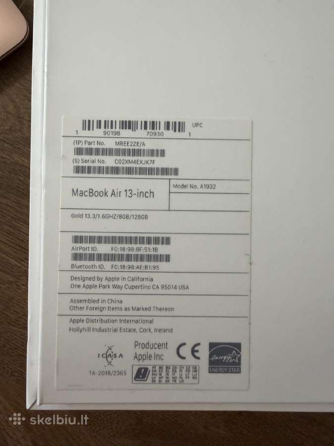 Apple MacBook air 13 - nuotraukos Nr. 9