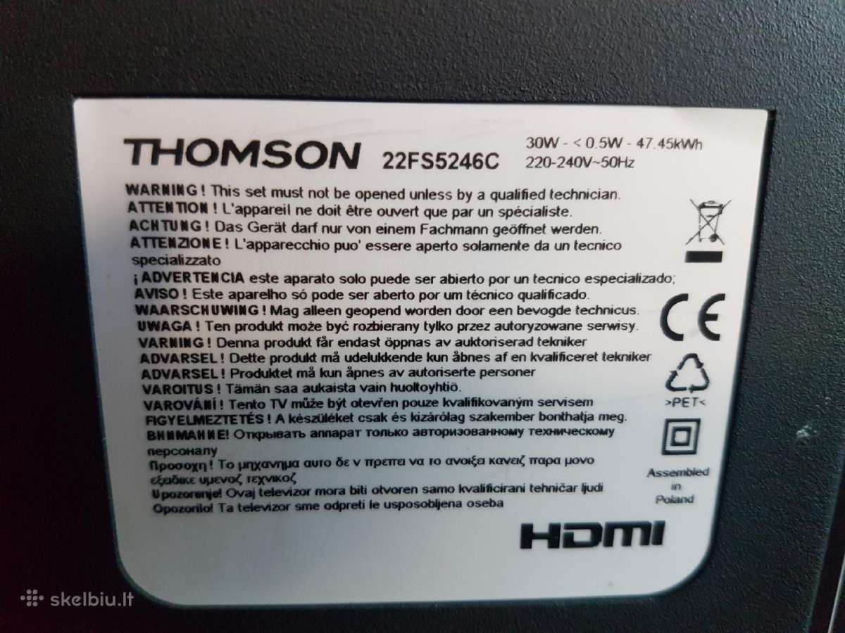 Thomson 22'' LED televizorius - nuotraukos Nr. 4