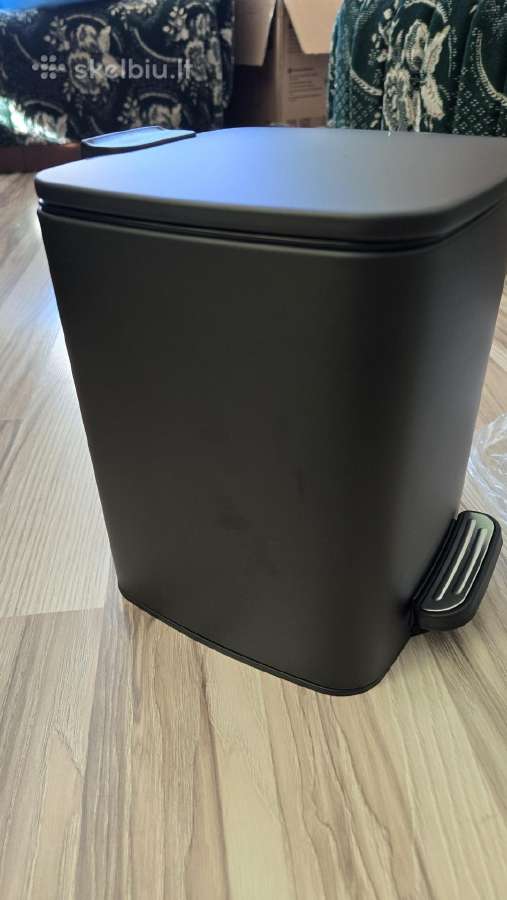 Šiukšliadėžė su pedalu (8 L, juoda matinė) - nuotraukos Nr. 3