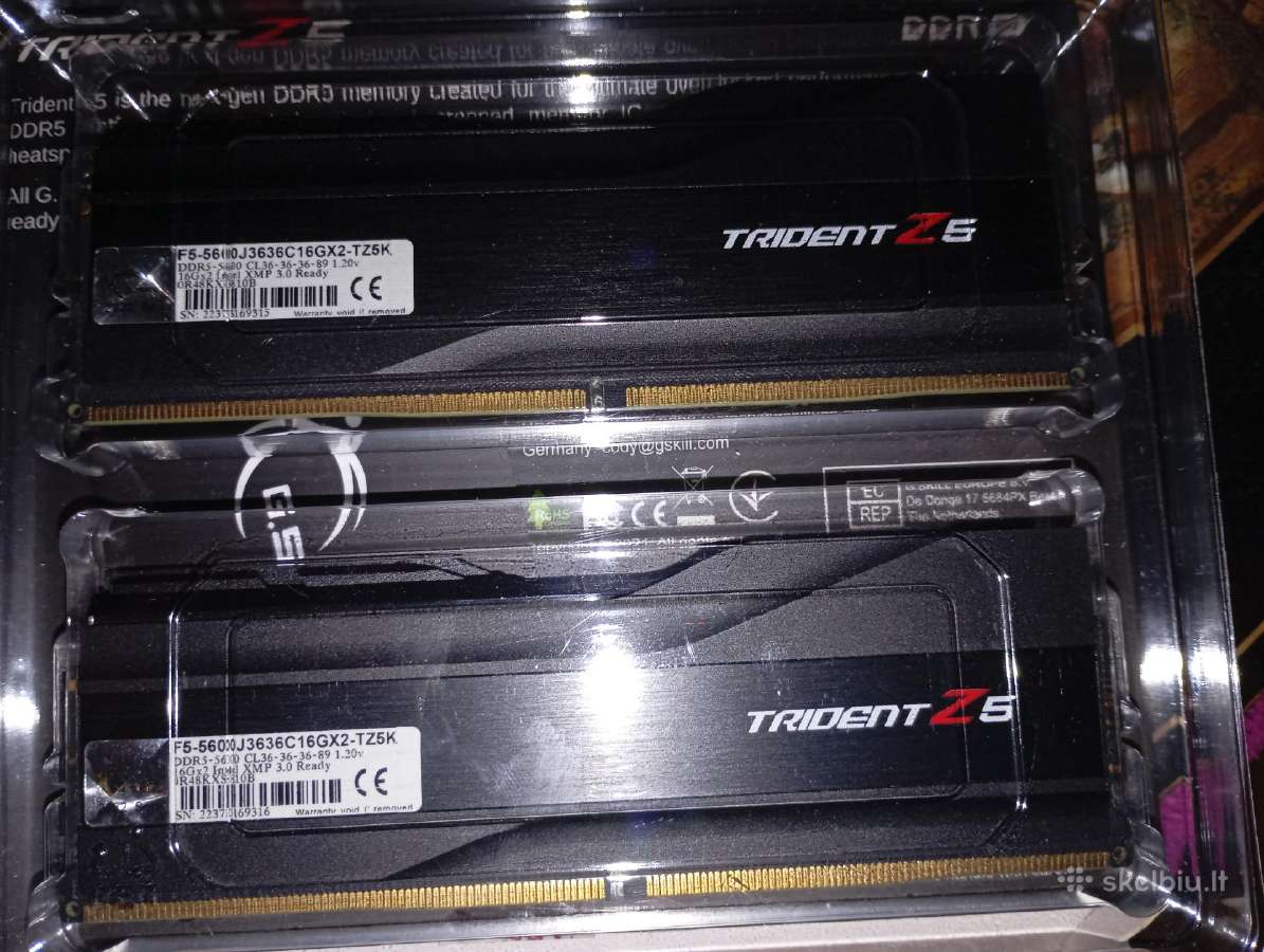 G.skill Trident Z 32gb 16gbx2 Ddr5-5600 Cl36 - nuotraukos Nr. 2