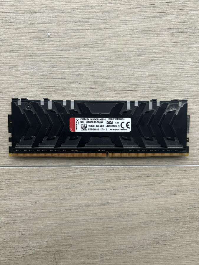 Hyperx Rgb 8gb RAM Stickas 3200mhz - nuotraukos Nr. 2