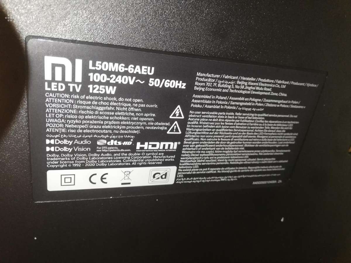 Perku sugedusį Xiaomi TV L50m6-6aeu geru ekranu - nuotraukos Nr. 2