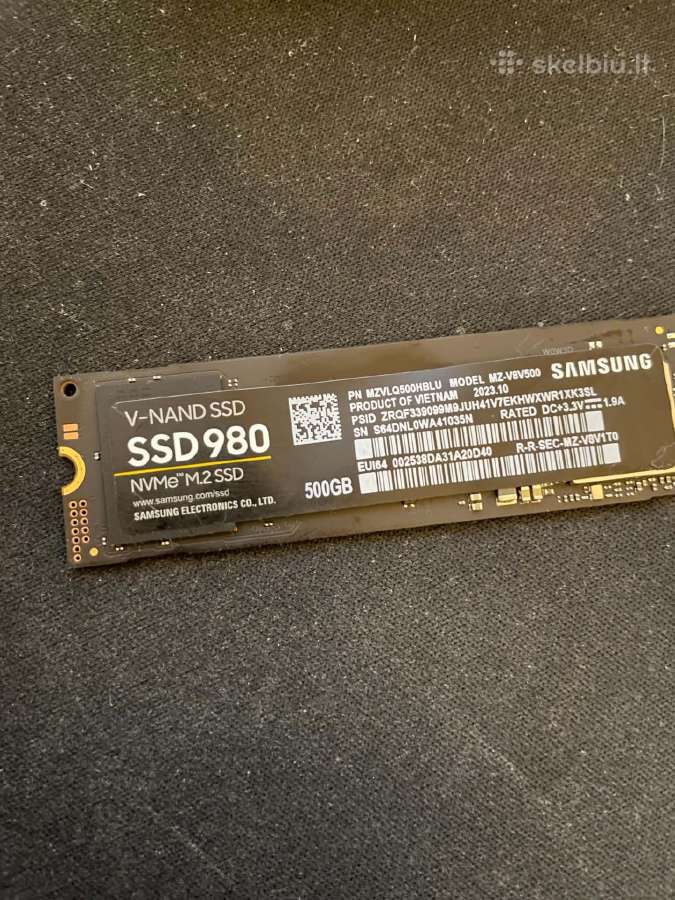 Samsung 980 Nvme M.2 SSD 500gb - nuotraukos Nr. 2