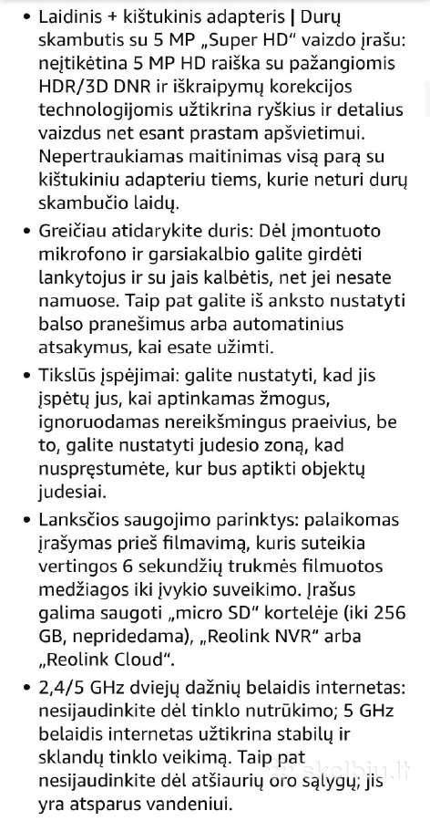 Išmanusis durų skambutis Reolink - nuotraukos Nr. 5