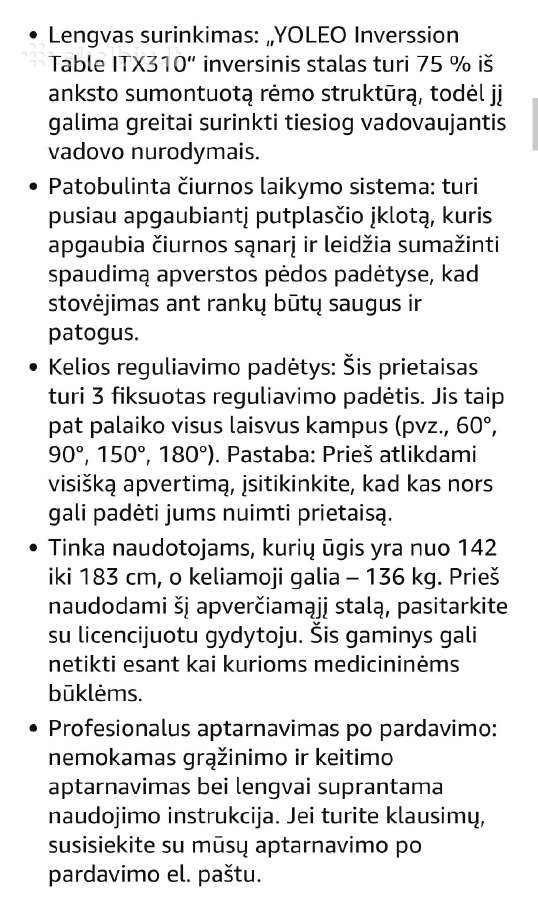 Yoleo inversinis stalas, treniruoklis - nuotraukos Nr. 5