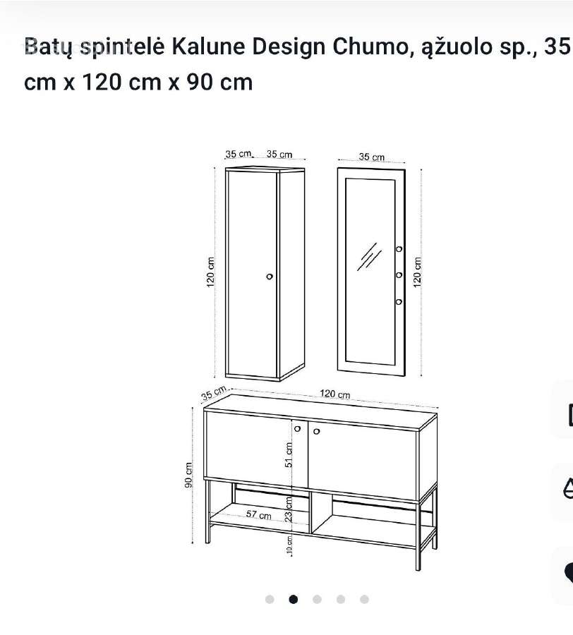 Baldų spintelė Kalune design Chumo, ąžuolo sp. - nuotraukos Nr. 6