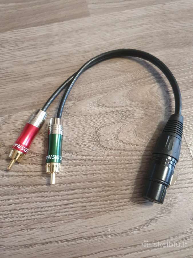 Audio kabelis Y-splitter, Xlr/2 Rca - nuotraukos Nr. 2
