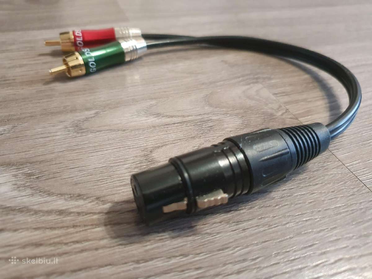 Audio kabelis Y-splitter, Xlr/2 Rca - nuotraukos Nr. 3