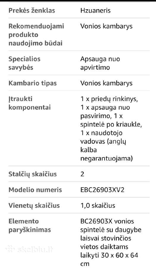 Vonios spintelė po kriaukle - nuotraukos Nr. 5