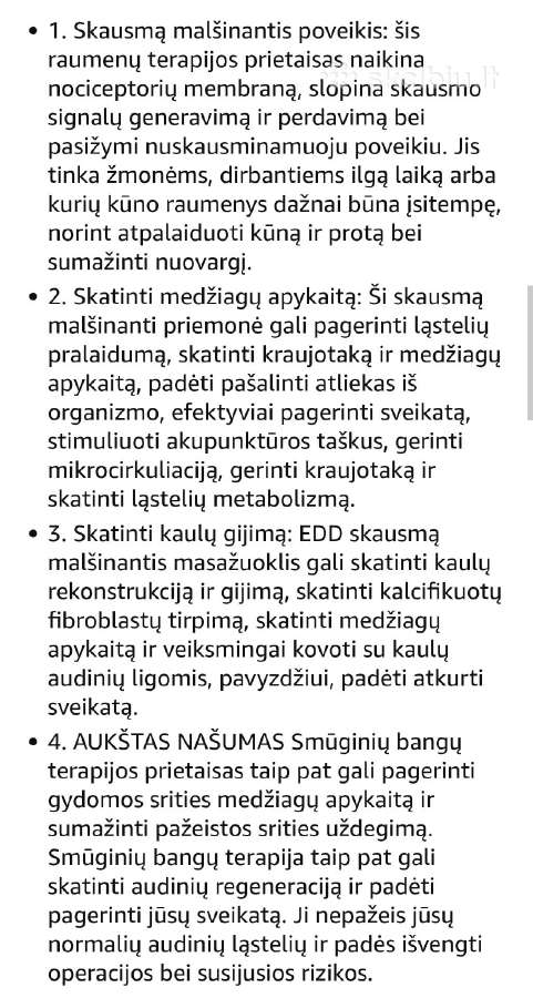 Nešiojamas skausmo malšinimo aparatas - nuotraukos Nr. 2