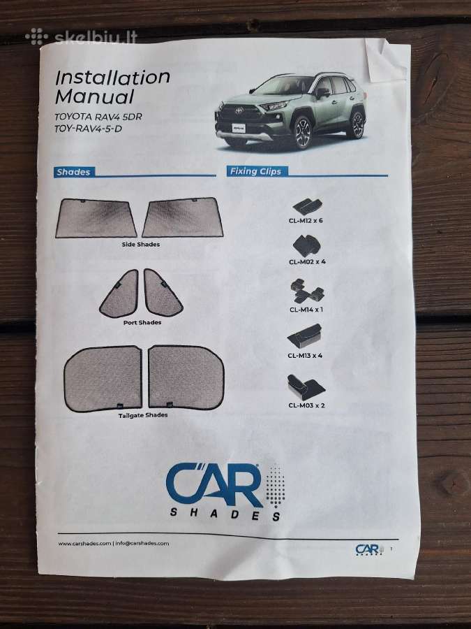 Toyota Rav4 galinio stiklo apsauga nuo saulės - nuotraukos Nr. 4