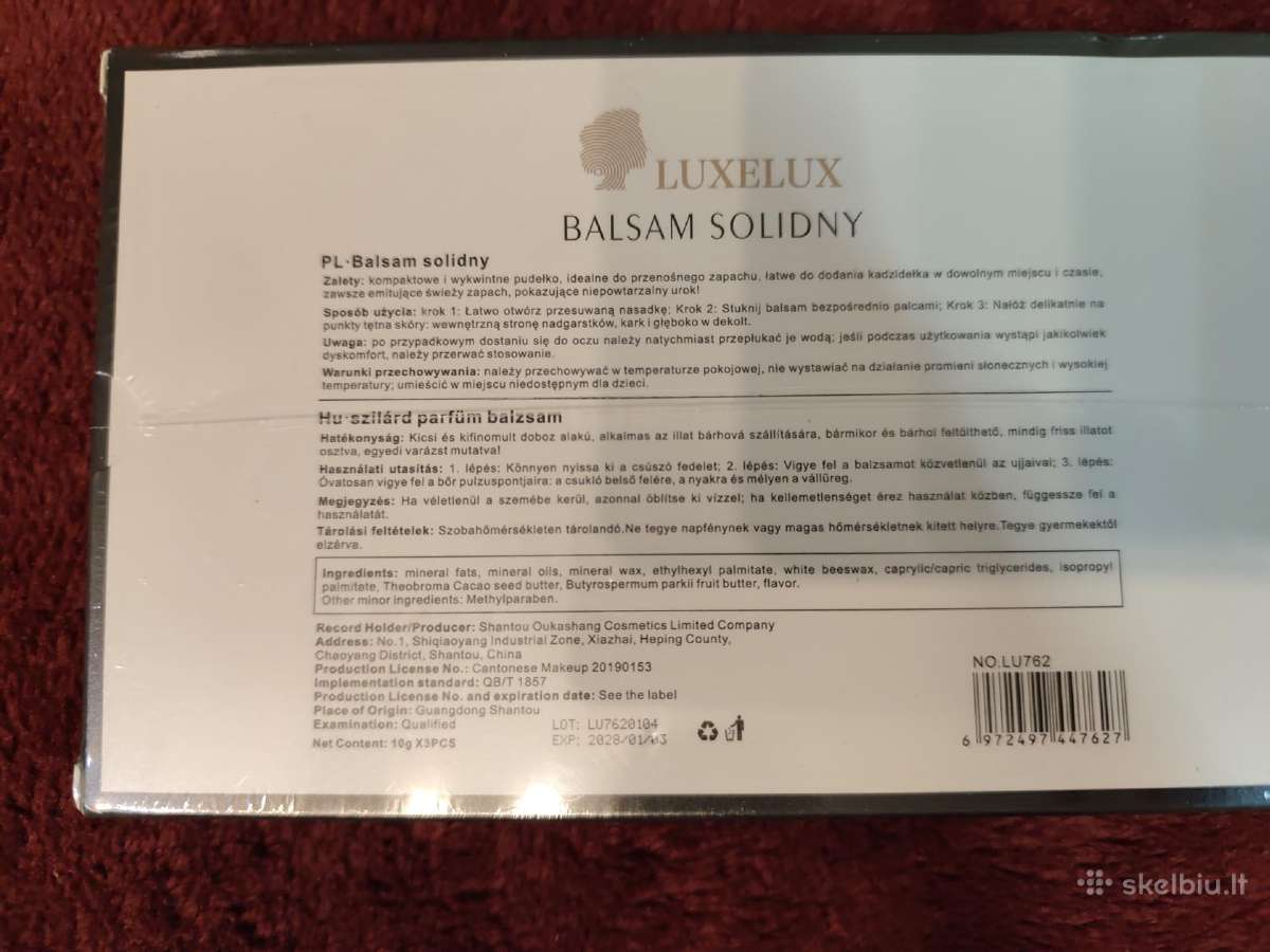 Naujas Luxelux kietųjų kvepalų (balzamų)rinkinys - nuotraukos Nr. 2