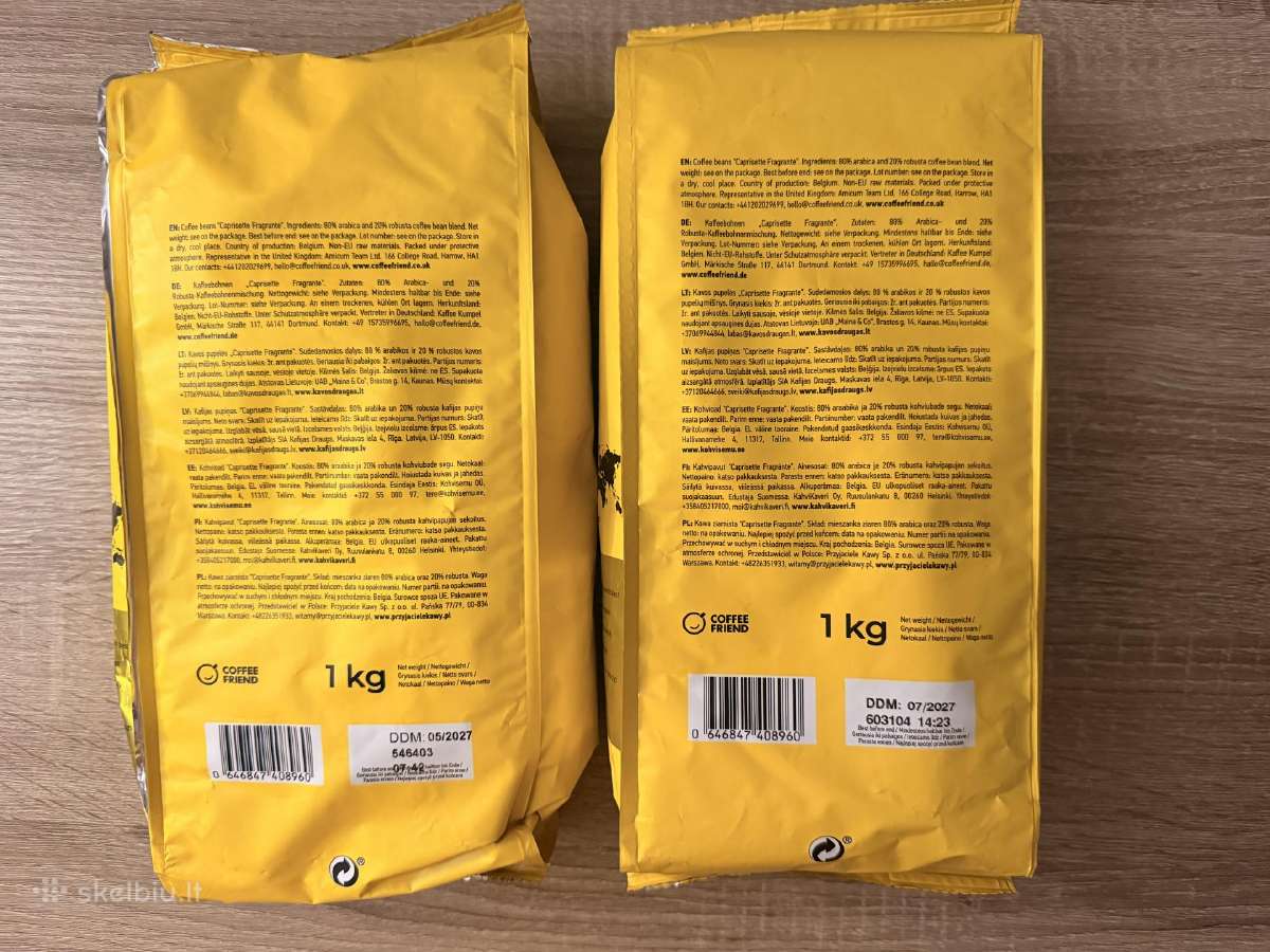 Kavos pupelės Caprisette Fragrante, 1 kg - nuotraukos Nr. 2