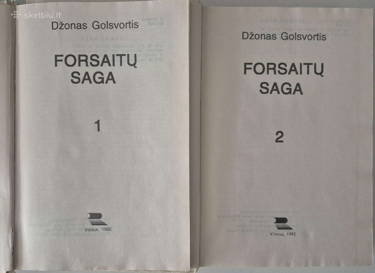 Forsaitų saga 2 tomai - nuotraukos Nr. 2