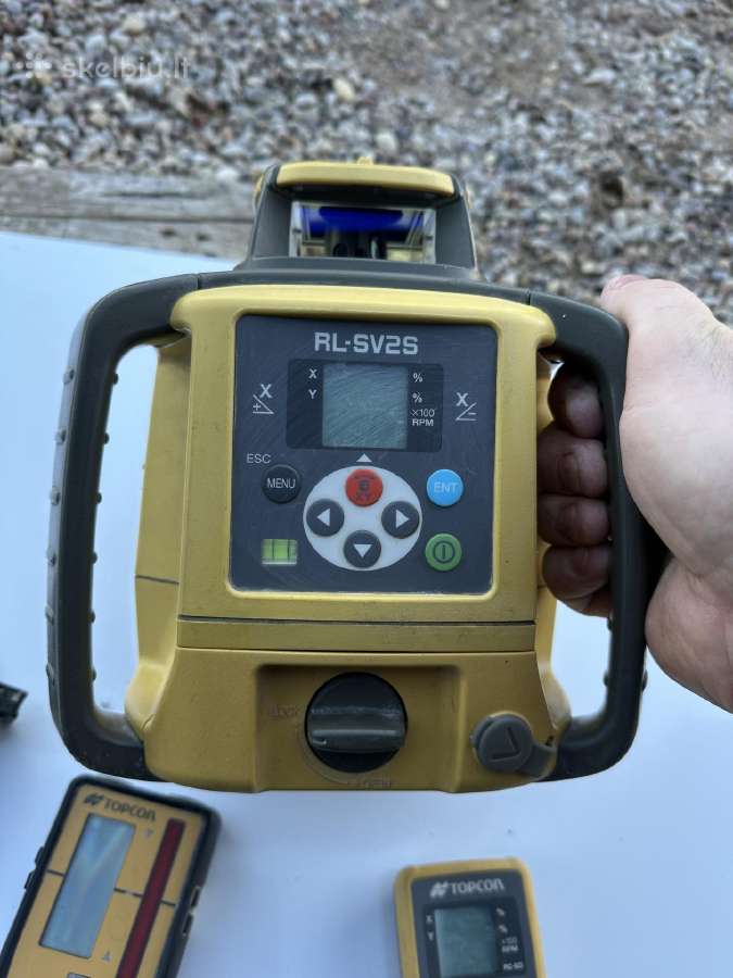 Topcon Rl-sv2s lazerinis nivelyras su imtuvu ir pu - nuotraukos Nr. 3