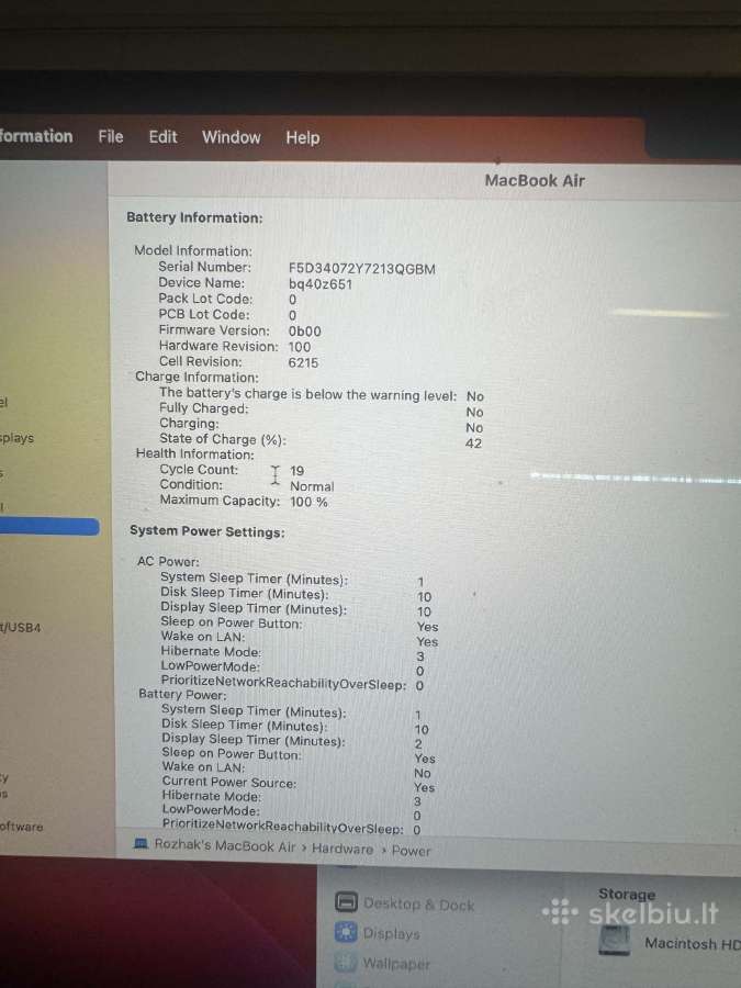 Apple MacBook Air M2 16 GB RAM 256 GB SSD - nuotraukos Nr. 8