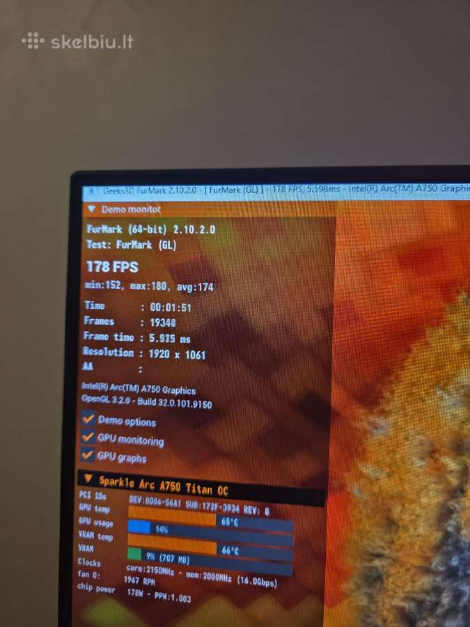 Intel Arc A750 8 GB Gddr6 Sparkle Titan Oc. - nuotraukos Nr. 8