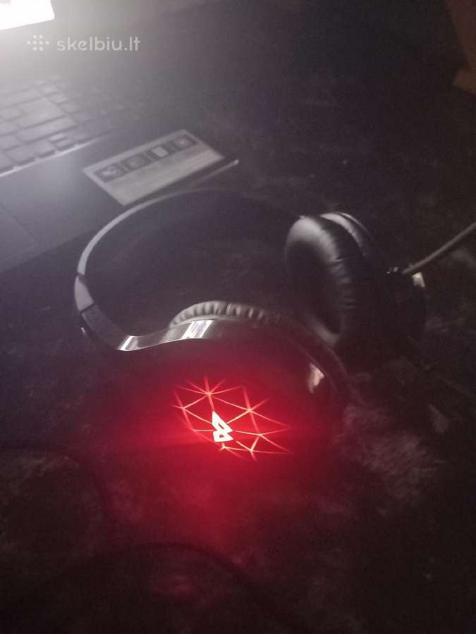 Geros būklės žaidimų ausinės su LED apšvietimu - nuotraukos Nr. 6