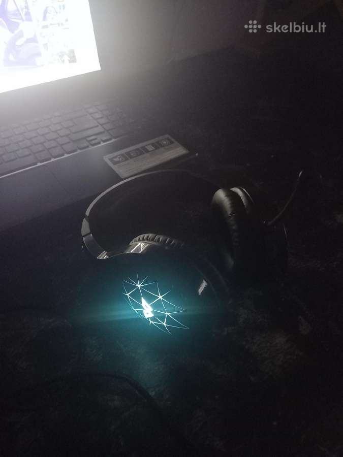 Geros būklės žaidimų ausinės su LED apšvietimu - nuotraukos Nr. 7