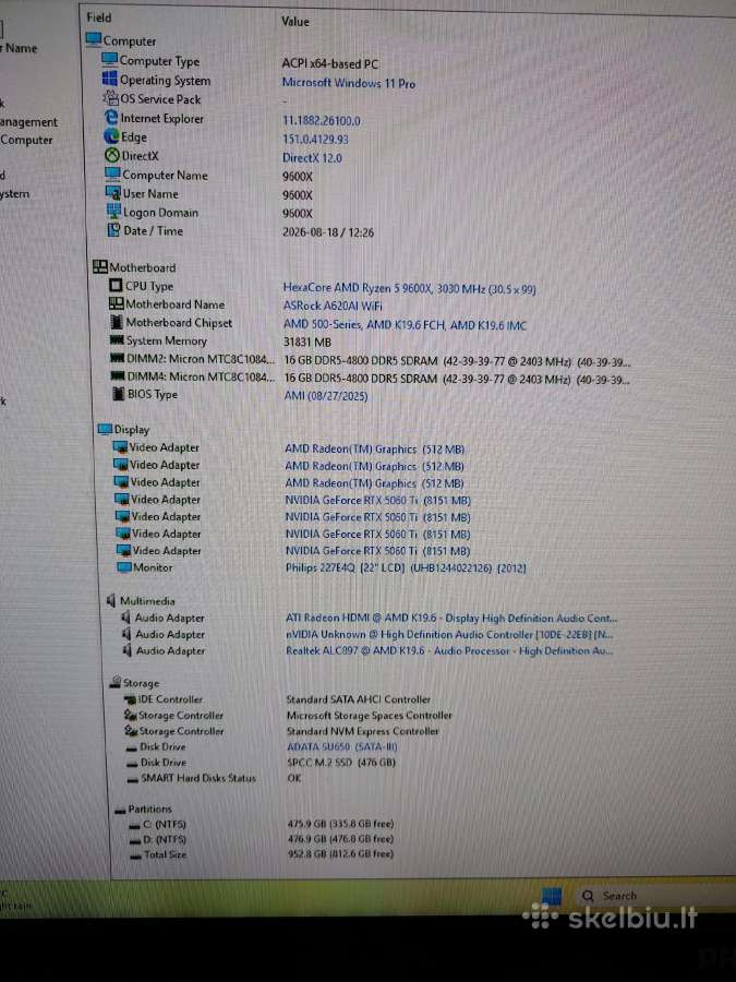 Ryzen 9600x/ Ddr5 32gb/ 5060ti - nuotraukos Nr. 7