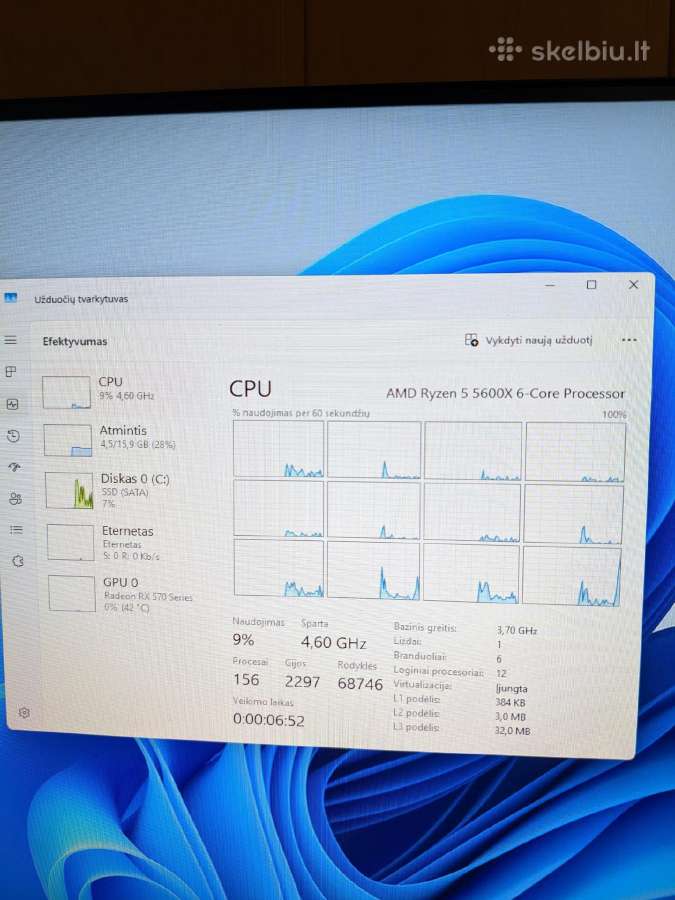 Ryzen 5 5600x / 16gb 3200mhz / Rx 570 8gb - nuotraukos Nr. 23