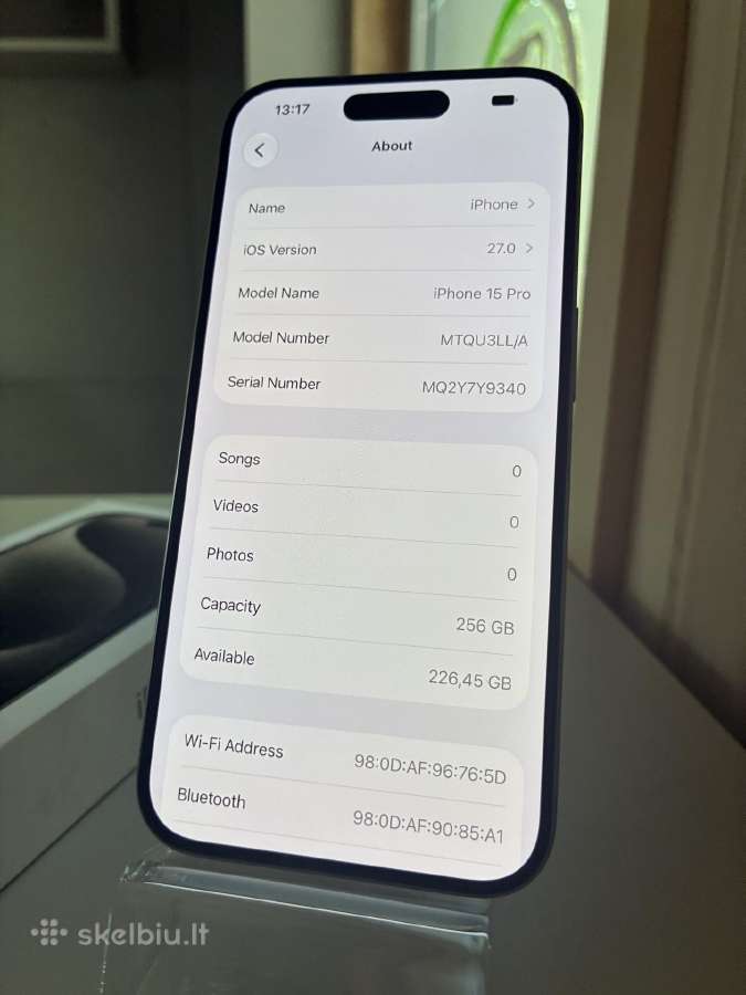 iPhone 15 pro 256gb - nuotraukos Nr. 9