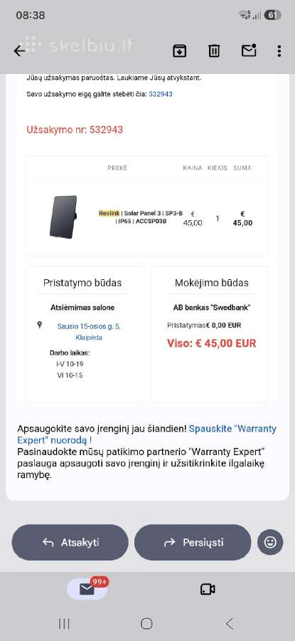 Reolink Solar panel 3 - nuotraukos Nr. 5