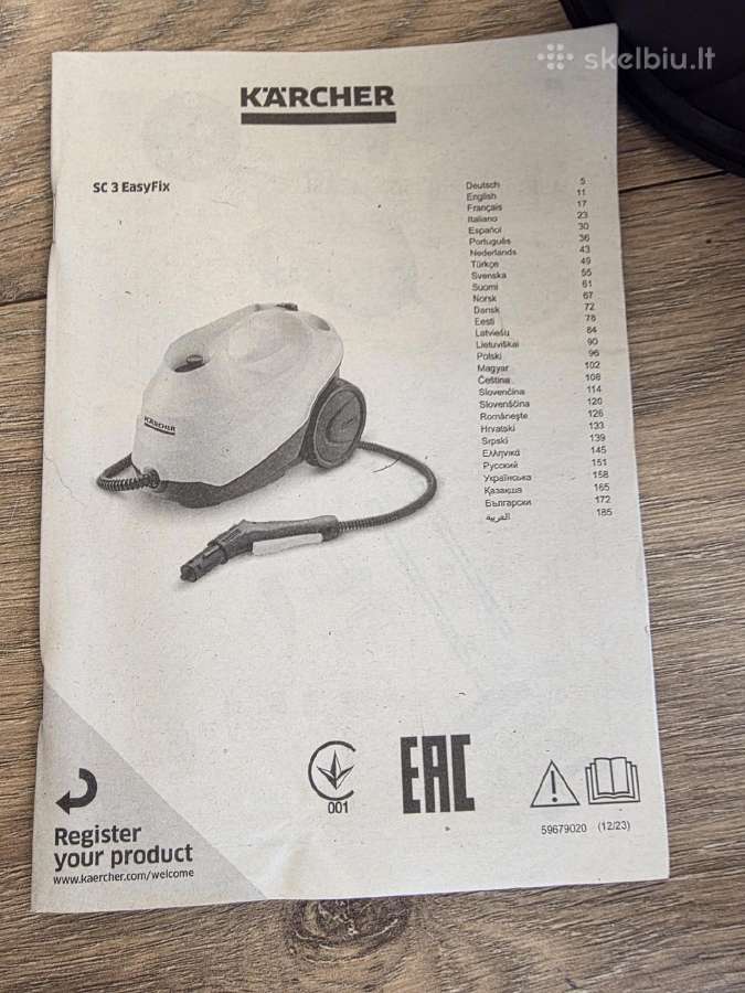 Karcher S3 Easyfix garų valytuvas - nuotraukos Nr. 3