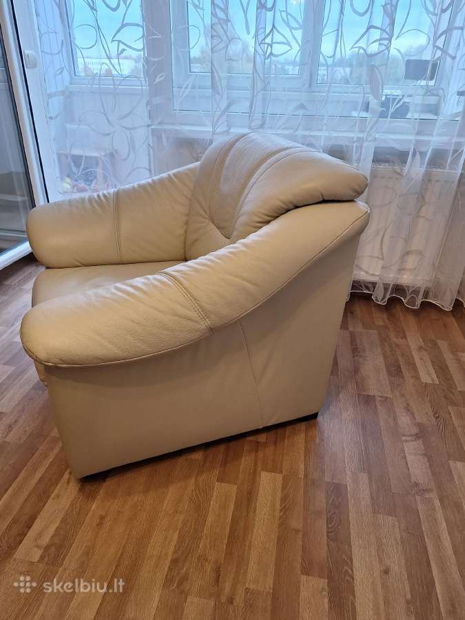 Odinis fotelis creme spalva - nuotraukos Nr. 2