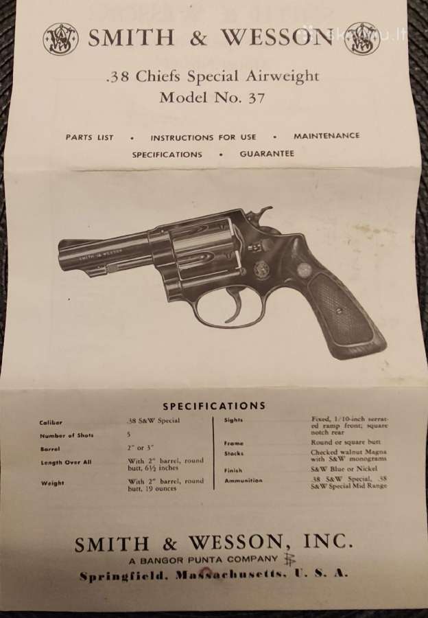 Smith Wesson mod.37 - nuotraukos Nr. 17