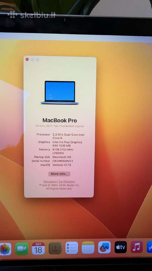 Idealus MacBook Pro su nauja baterija - 279€ - nuotraukos Nr. 4
