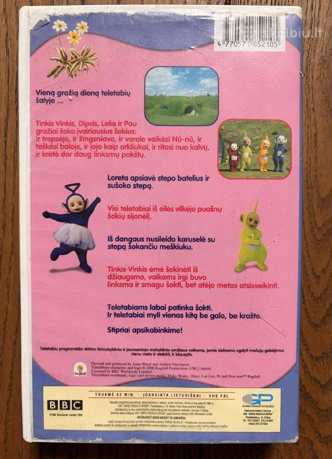 Vhs kasetė Pašokime kartu su Teletabiais - nuotraukos Nr. 2