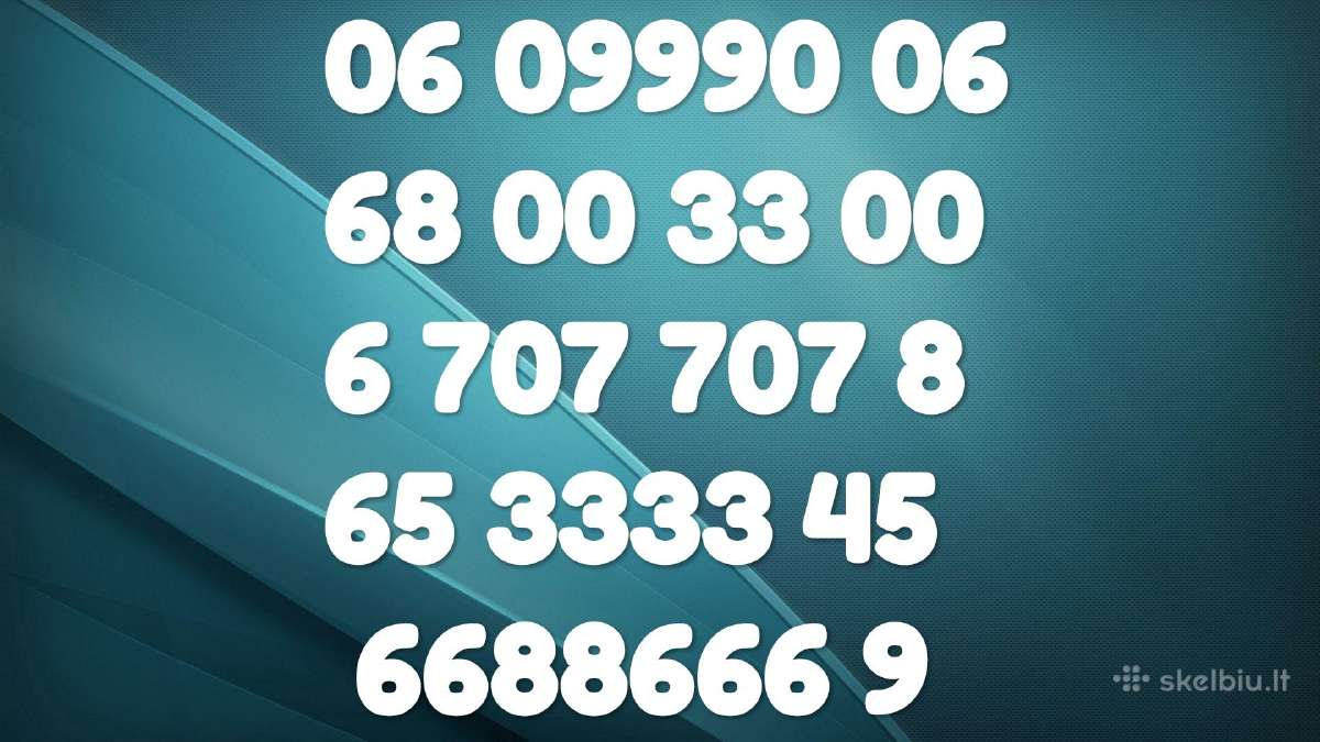Gražūs VIP numeriai po 90€, 01110,00013,7777,09990 - nuotraukos Nr. 3