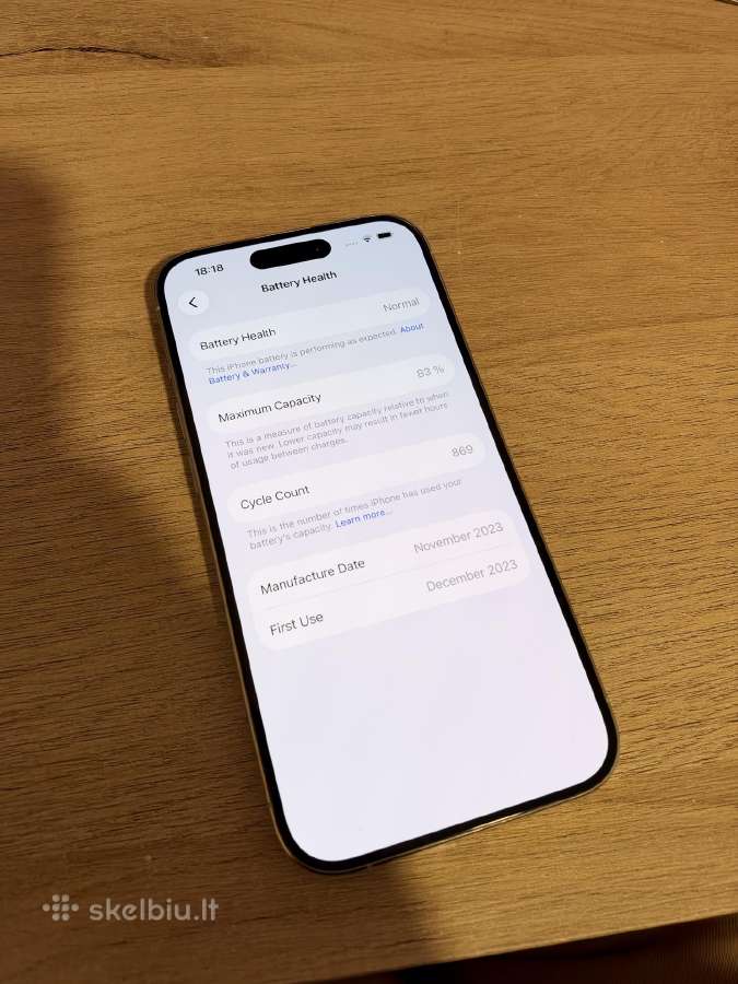 iPhone 15pro 256gb - nuotraukos Nr. 5