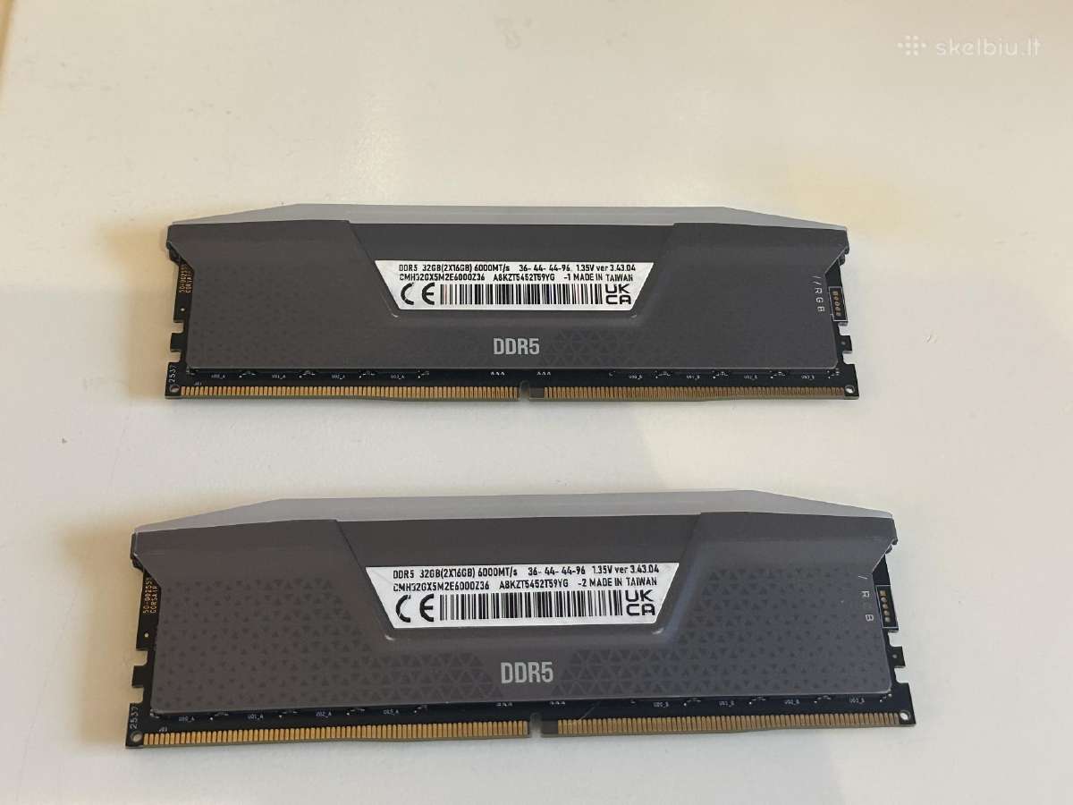 Corsair 32gb (2 x 16gb) Ddr5 6000mhz cl36 - nuotraukos Nr. 2