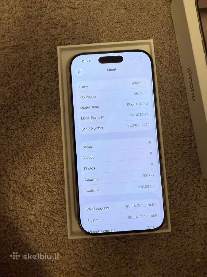 iPhone 16 pro 256gb - nuotraukos Nr. 6