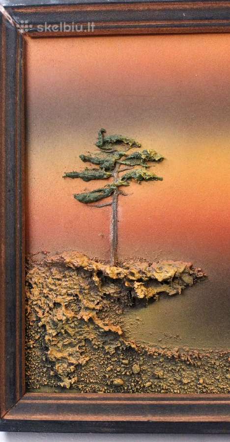 Reljefinis paveikslas „Saulėlydis pajūryje“40x18cm - nuotraukos Nr. 2