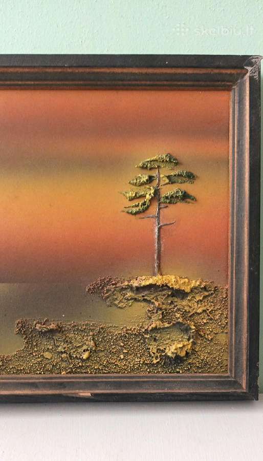 Reljefinis paveikslas „Saulėlydis pajūryje“40x18cm - nuotraukos Nr. 3