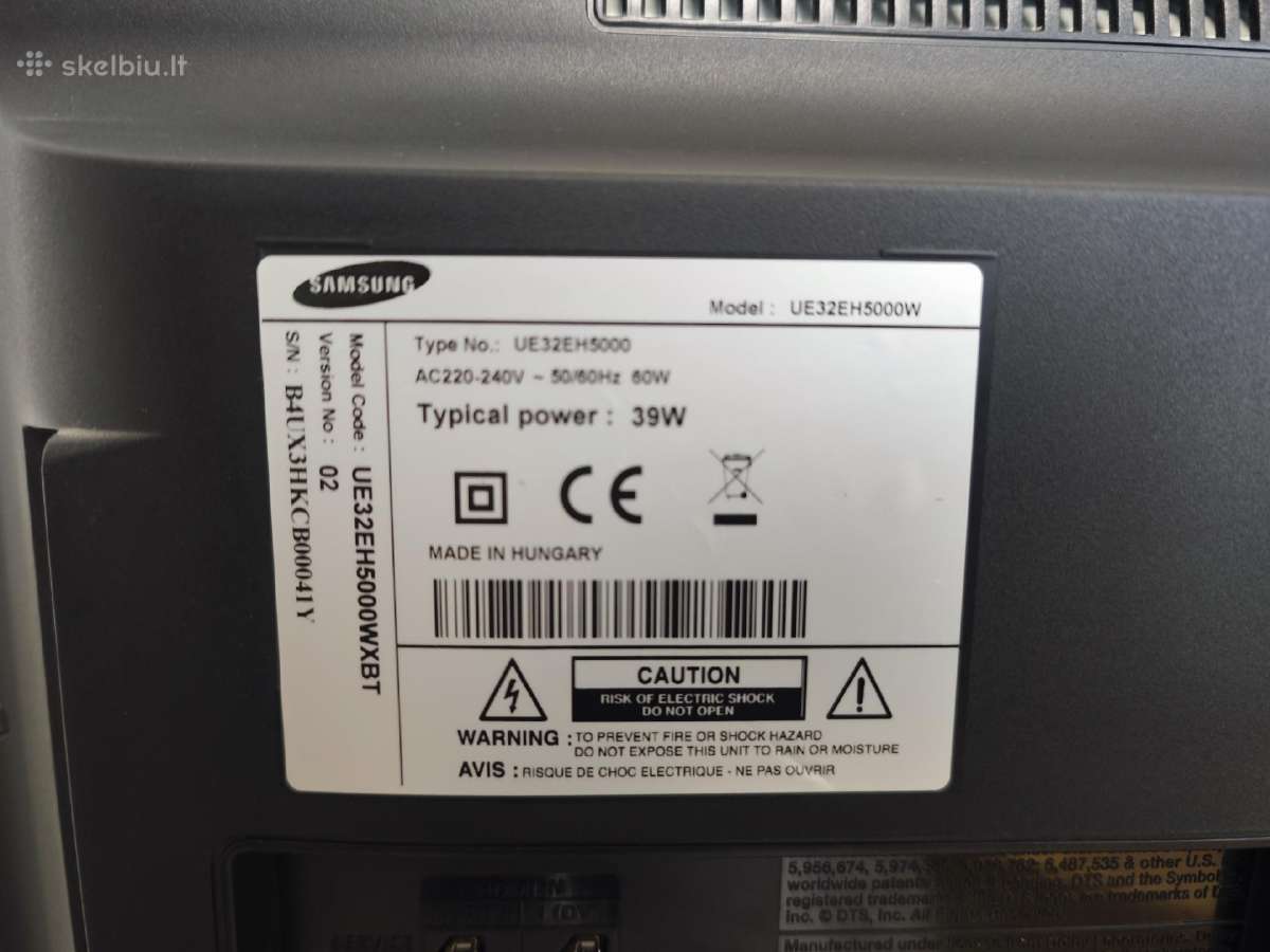 Televizorius Samsung Ue32eh5000w - nuotraukos Nr. 3